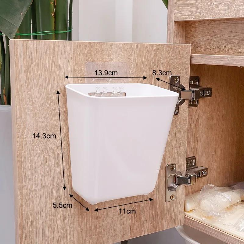 Multifunctional Plastic Kitchen Storage Organization Punch Free Wall-Mounted Cabinet Storage Box for Home Kitchen Accessories