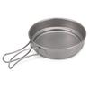 Camping Titanium Cookware Set 1000ml 750ml Pot Pan Spoon Set for Outdoor Camping Hiking Backpacking Picnic Cooking