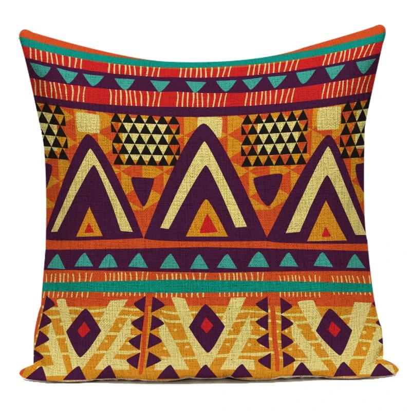 African Style Animal Elephant Geometric Polyester Pillow Covers Decorative Sofa Home Cushion Cover For Living Room Decoration