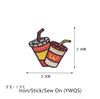 10 Pcs Stick Iron Food Embroidery Patches Embroidered Clothing Hat Bag Shoe Repair Material Phone Gift Box Decor DIY Accessory