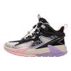 Li Ning Kids Outdoor Soft Comfortable Non-Slip Shock Absorption Support Mid-Top Outdoor Shoes Kids Shoes Black Gray YKEU012-2