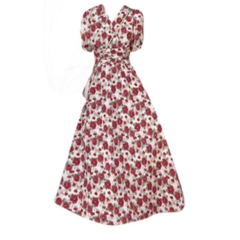 

Амазон Масляная Живопись Платье-Слинг Оверсайз Женская Одежда Floral Skirt S