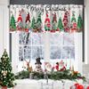 Christmas Short Curtains Valances Christmas Decorations for Home 2026 Xmas Ornaments Windows Treatments for Kitchen Bathroom