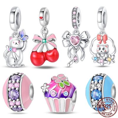 Original Copper Creative Cute Animal Pendant Fit 3Mm Pan Bracelet Diy Beads Fashion For Women Jewelry Gift