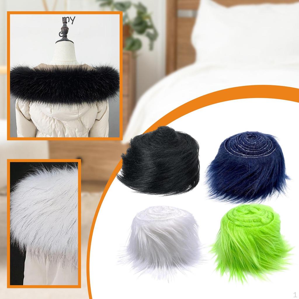 4 Pieces Shaggy Faux Strips Decorative Multifunctional Premium Warm 1.5M Craft Soft for Santa Claus