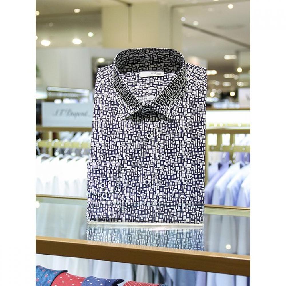S.t. Dupont Slim Long Sleeve Slub Print Shirt Se0sm21ls457ny