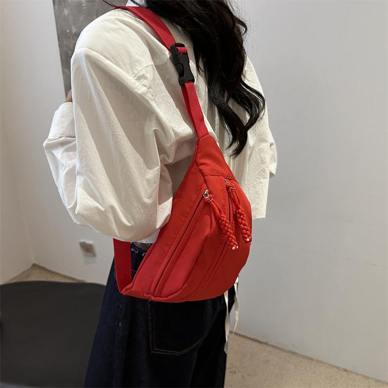 Niche Fanny Pack Casual Simple Shoulder Bag Simple Fashion Messenger Breast Bag Trendy Sports Bag
