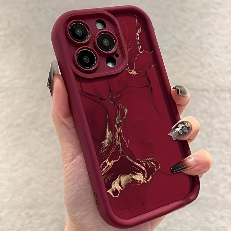

Premium Marble Texture Illustration Phone Case for iPhone 17 16 15 14 13 12 11 Series Pro Max Plus Double Layer Protection iphone 15