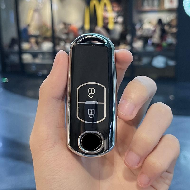 2 3 4 knapper Ny TPU bilnøkkelveske for Mazda 2 3 6 Atenza Axela Demio CX-5 CX5 CX-3 CX7 CX-9 CX30 2016 2017 2018 2019 Nøkkeldeksel