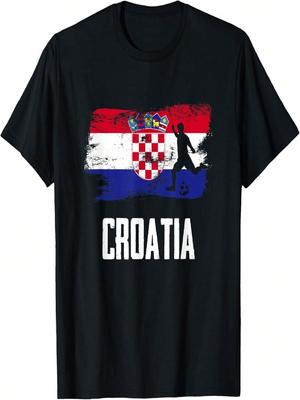 Croatia Flag Jersey Croatian Soccer Team Croatian T-Shirt(1)