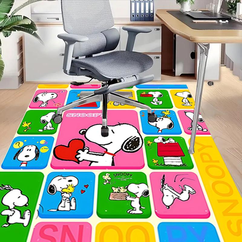 1pc Snoopys Adventures Nature Carpet for Playroom Bedroom Living Room Sofa Home Decor,kids Game Area Rug Non-slip Floor Mat Y73013
