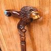 Handcrafted Lion Head Wooden Walking Stick Luxury Collectible Cane