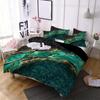 Marble Pattern Bedding Set Green Black Golden Boy Quilt Cover Washable Microfiber Soft Comfortable 2/3Pcs Set Magical Gifts