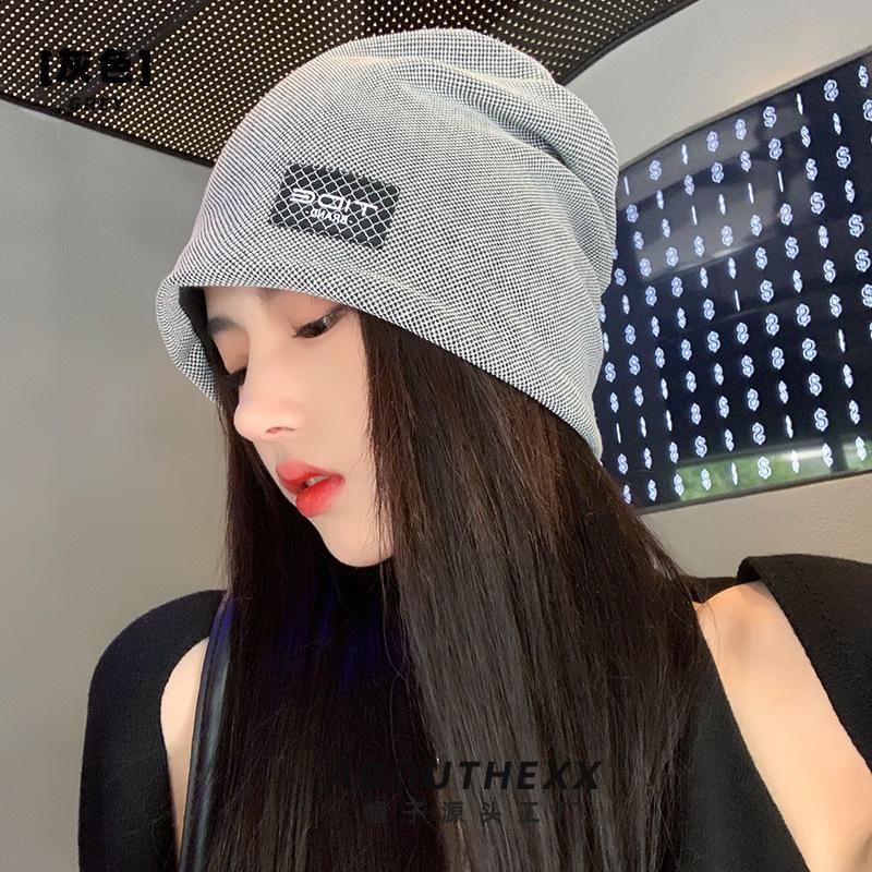 

Маленькая шапочка, открывающая лицо, для женщин, однотонная, универсальная шапка-бини, тот же стиль для мужчин и женщин, уличная мода, шапка-бандана, вязаная шапка M（56-58cm）