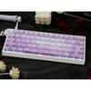 Purple Rose Coast Theme PBT Dye-Sub Keycaps, 131 Keys Side Engraved, Cherry Profile MX Compatible, Multi-Layout Mechanical Part