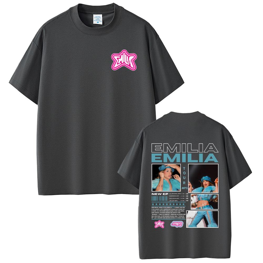 Singer Emilia Mernes MP3 Tour Graphic Tshirt Unisex Women Fashion Oversized Streetwear Summer Male Hip Hop Vintage Short Sleeve