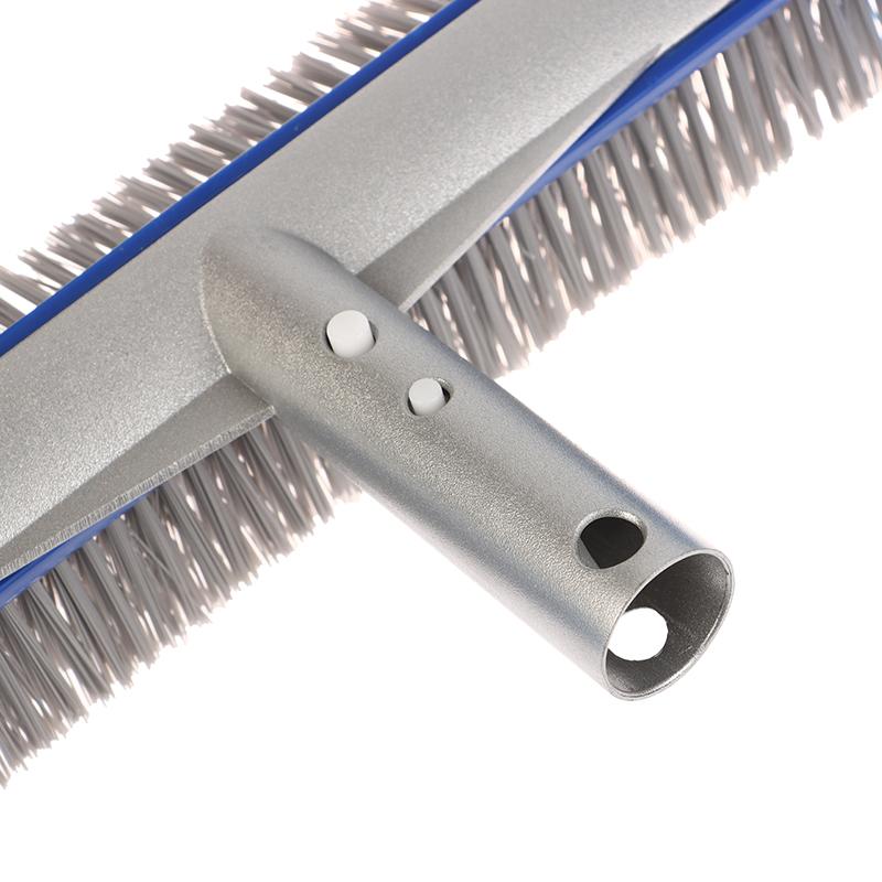 Aluminum Handle Swimming Pool Brush Head With Corner Cleaning Brush Semi-Spherical Bristles Pool Tile Scrubber Brush