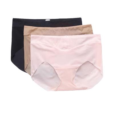 AIMER Women's Mid-Rise Seamless Nylon Briefs (3-Pack)