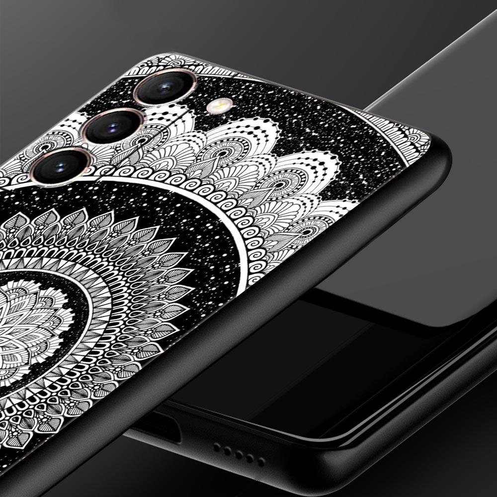 Retro Circular Totem Design Phone Case Cover for Samsung Galaxy S26 S25 S24 S23 S22 S20 S21 FE Ultra S25 Edge Plus 5G Soft TPU