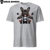 French Bulldog On Motorcycle Unisex T-Shirt | Short Sleeve Tee | Unique Design