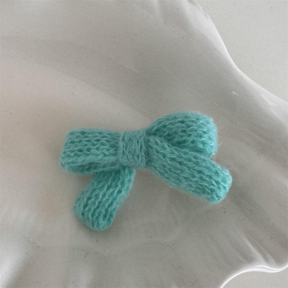 2Pcs/set Korean Winter Knit Bow Hair Clip Fashion Crochet Barrettes for Schoolgirl Cute Hair Accessories All-Match Headwear