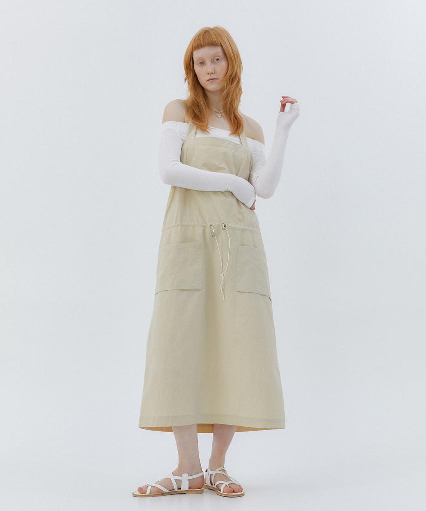 MODERNABLE Apron String Dress - Beige