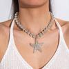 Niche Korálkový Imitace Perly Tyrkysový Náhrdelník Retro Exagerovaný Přívěsek Lásky Klíční kost Řetízek Vícevrstvý Náhrdelník