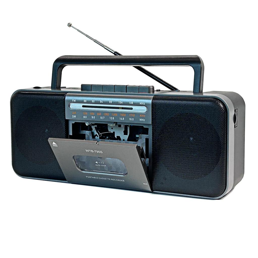 WTB-795S Cassette Tape Player with Dual Speakers and Headphone Jack, USB Cassette To MP3 Digital Converter, Tape Recording, Cassette Tape Recorder,