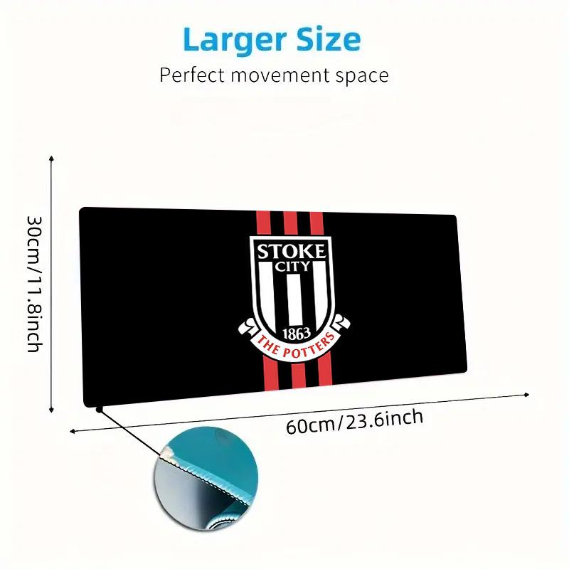 Stoke City F.C Print Cushion Non-slip Laptop Tablet Big Mousepad XXL Mat Mini PC Playmat With Lock edge