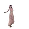 Summer new manufacturer spot holiday style sexy fairy gas chest wrap silk elegant flower dress