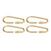 Screw Lock Keychain Hook DIY 4 PCS Brass Screw Lock Clip for Hanging Keys Bottles Connecting Tents