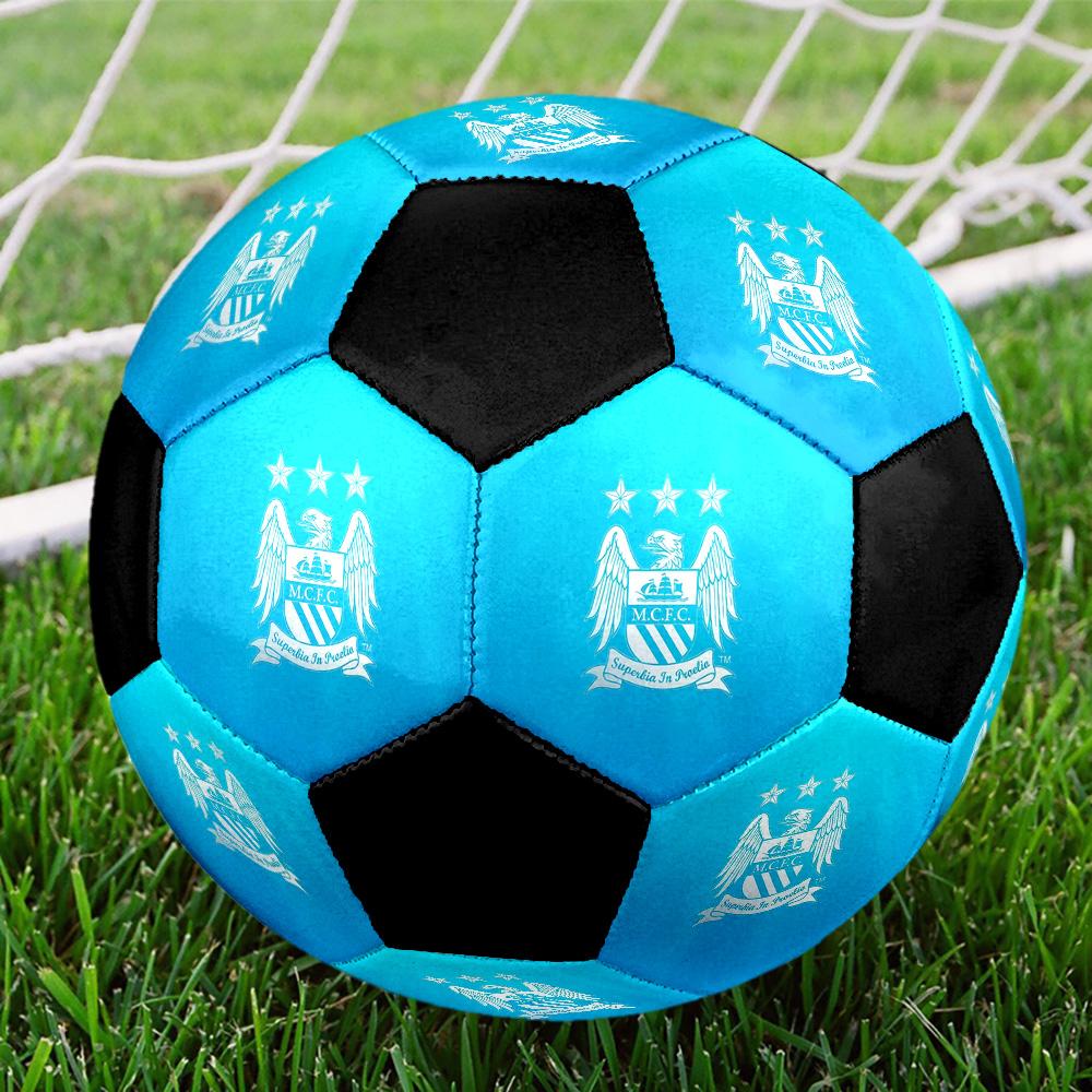 Manchester City Soccer Ball Colorful All Ages Machine Stitched PVC Competition Ready Durable High-Bounce.SIZE5