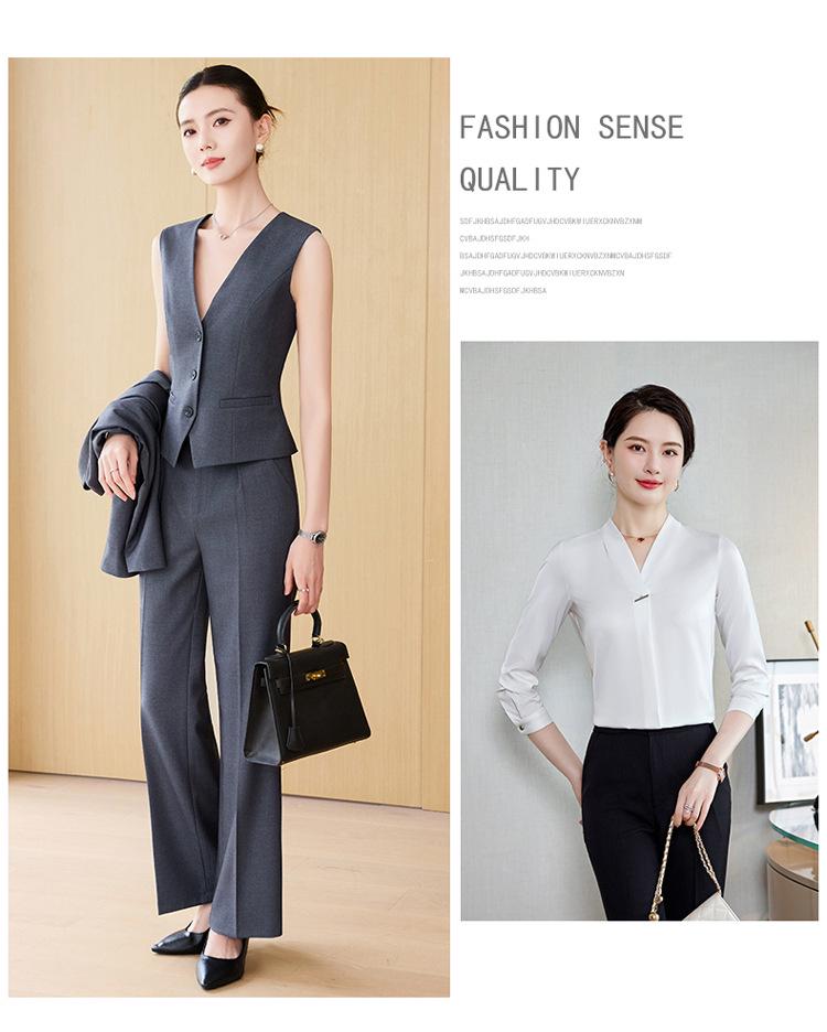 Wysokiej klasy jesienno-zimowy profesjonalny garnitur smart dla kobiet na podróże służbowe i wydarzenia formalne