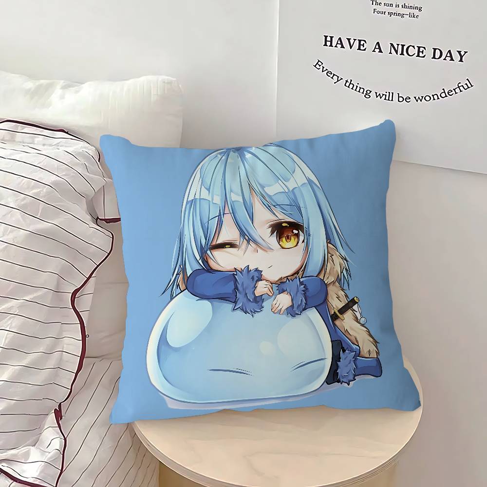 T-Tensura Anime Pillow Cushion Cover Pillowcase Living Room Sofa Home Decor Customized