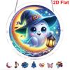 2D Flat - 1pc, 2D Flat - Acrylic Puzzle - Sun Catcher - 3-Layer Acrylic - Mid-Layer Is Irregular Puzzle - Colored Glass Effect Window Hanging Decor, "