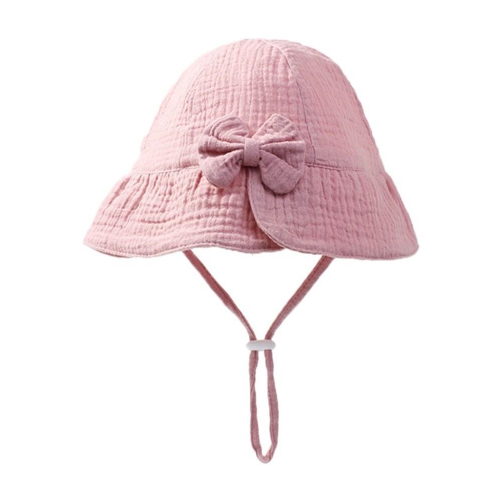 Cute Bowknot Baby Fisherman Hat Adjustable Bucket Cap New Princess Hat  Spring Summer