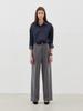 Leusejiem One-Pleat Wide Slacks - Gray