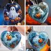 Kids Halloween Party Giveaways Ghost Keychain, Spooky Pumpkin Keyring Pendant, Holiday Themed Supplies Cute Heart Bag Charm for Backpacks, Handbags,