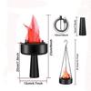 Rechargeable Handheld Electronic Flame Simulation Torch for Parties and Bonfires