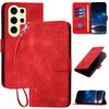 Cards Solt Emboss Butterfly Flip Leather Case For Samsung Galaxy S24 Ultra S23 Plus S22 S21 A55 A15 A35 A54 A14 A24 Bag Cover