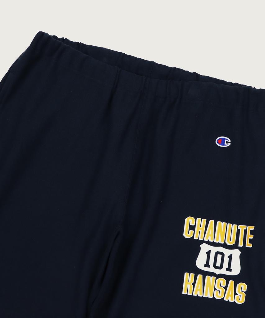 CHAMPION Reverse Weave Graphic Sweat Shorts Navy