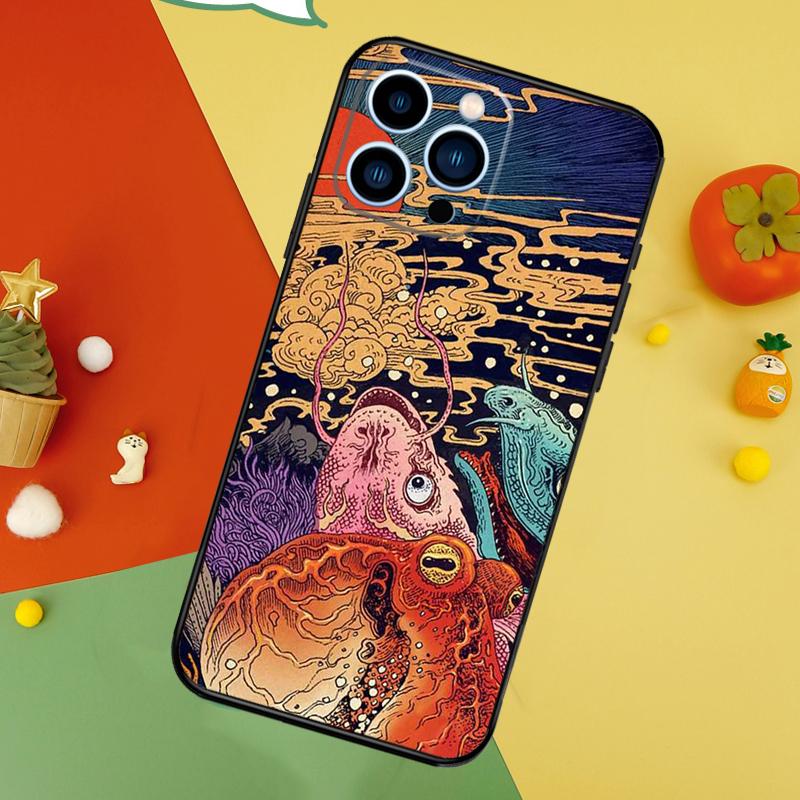 Japanese Style Art Japan Phone Case For iPhone 17 Pro Max16 15 14 13 11 12 Pro Max Plus 12 13 Mini 16e 17 Air Cover