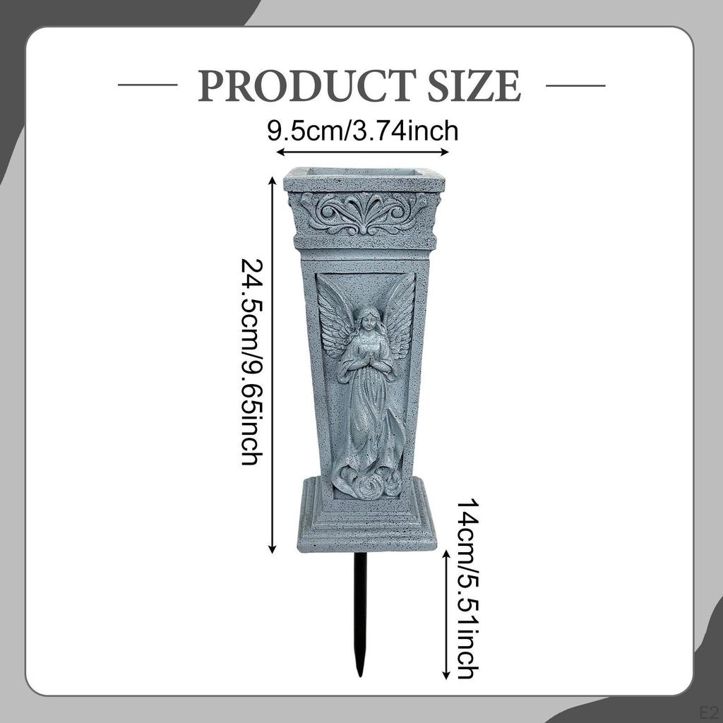 Cemetery Grave Flower Vase Funeral Holder Convenient Tombstone Decoration Yard Outdoor