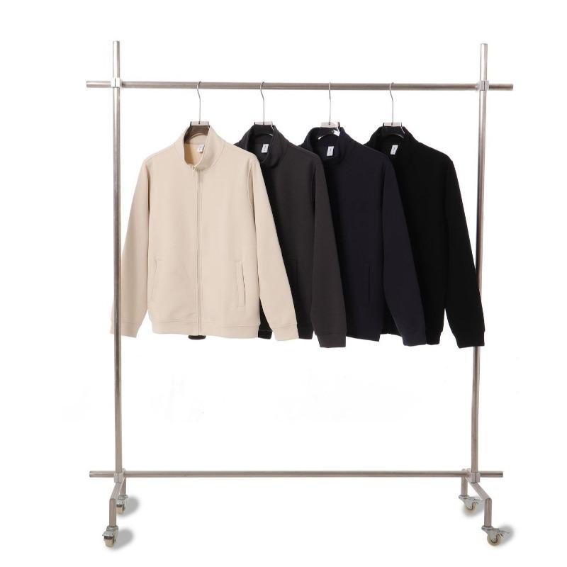 Cardigan Stand-up Neck Zipper Jacket for Men and Women 0 Solid Color Loose Casual Sports Style Sweater Autumn