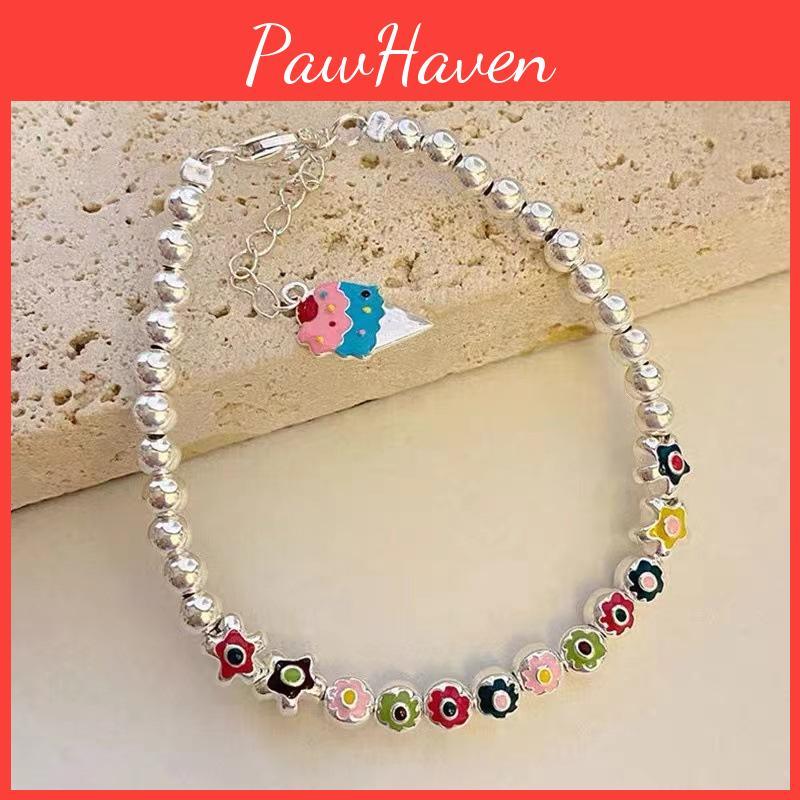 Elegant Flower Geometric Bracelet For Women Sweet Fresh Style Summer 2024