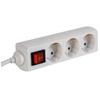 Power Strip Block - 3 Sockets - Integrated Switch - Type F - Indoor