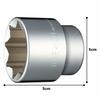TONE Socket (octagonal) 4E-30 Drive angle 12.7mm (1/2") Width across flats 30mm