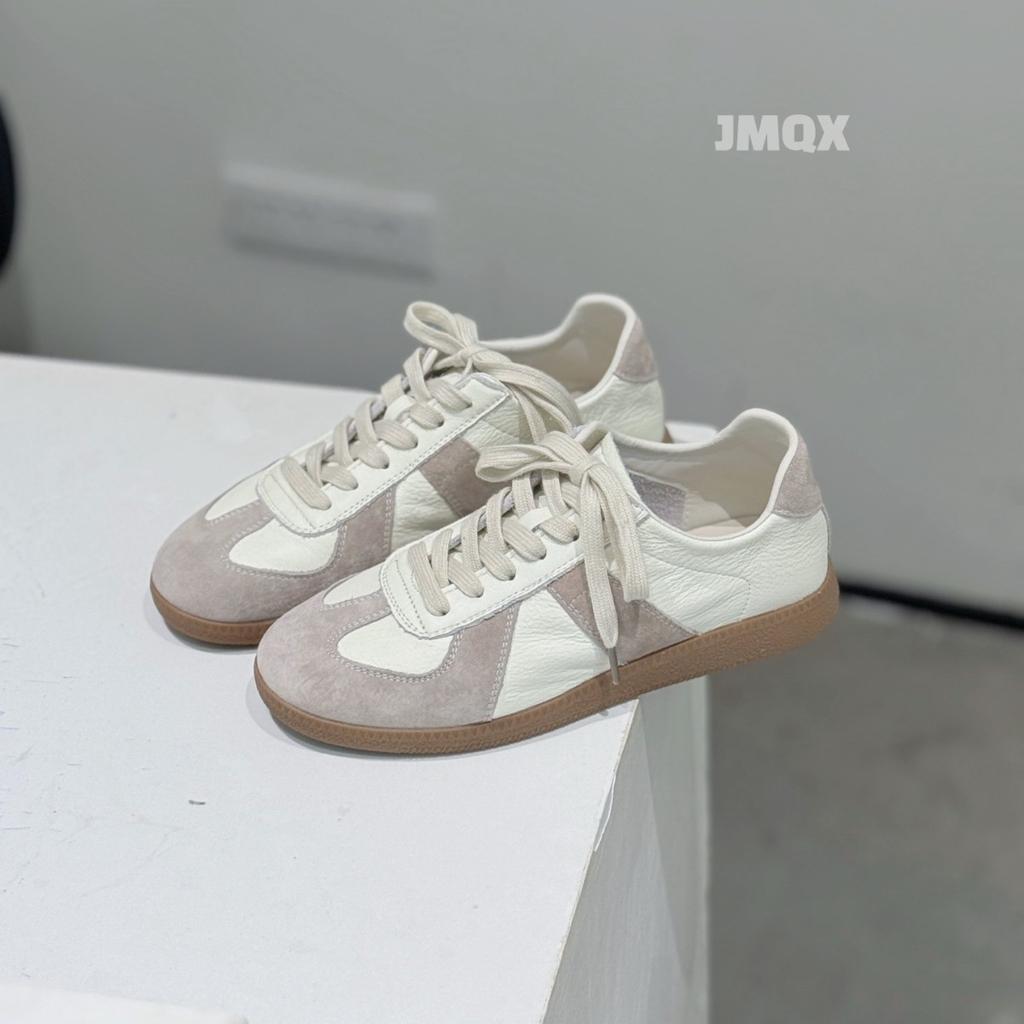 Leather little white shoes women's 2025 summer new low-top German training shoes versatile casual sports shoes flat bottom lightweight board shoes