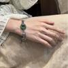 New Chinese Style Retro Beaded Bracelet Aesthetic Green  Bangle  Daily Wear