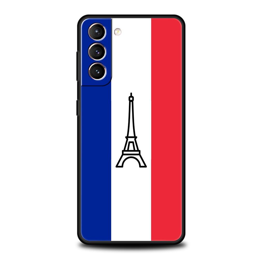 Custodia per Telefono Calcio Bandiera Francia Parigi Per Samsung Galaxy S24 S23 S22 5G S20 Ultra S21 FE S10 S9 Plus S10E S8 Lite 20 Cover Morbida